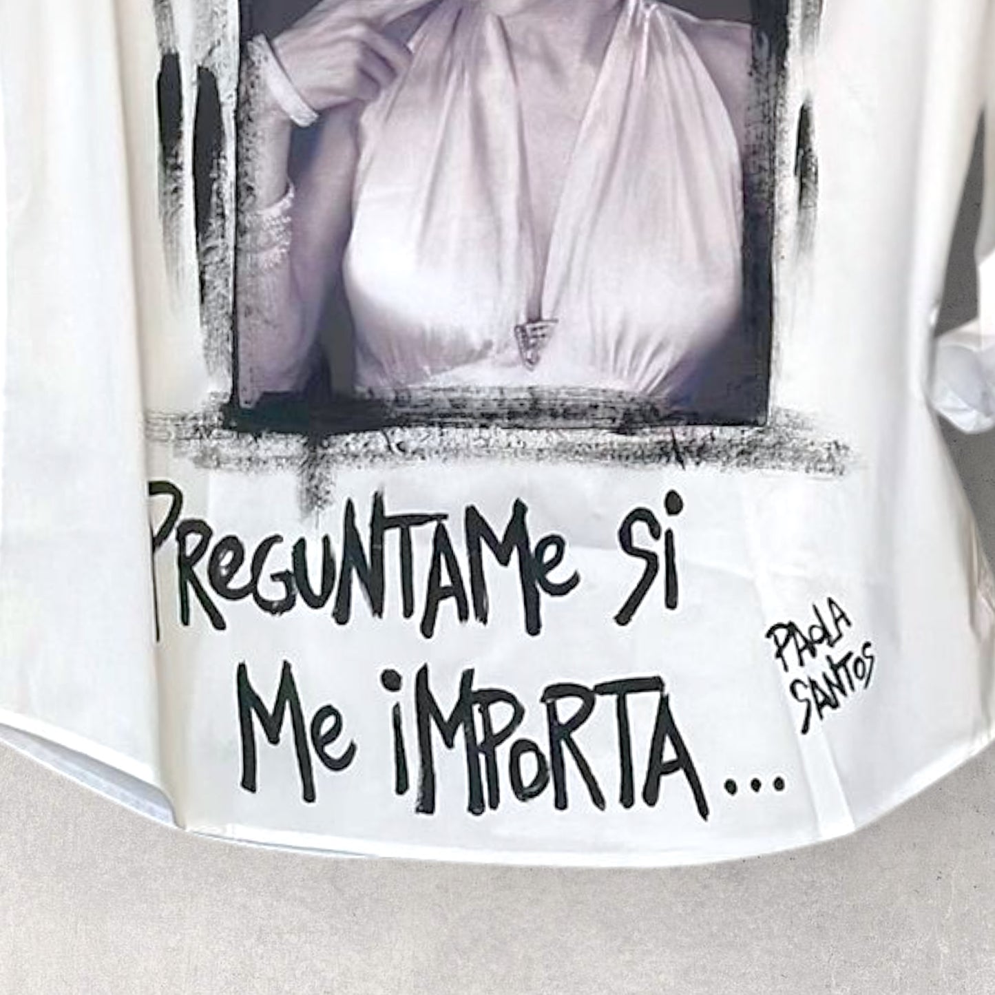 Camisa oversize de popelina – “Pregúntame si me importa”