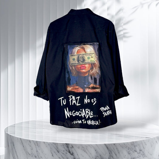Camisa Oversize en Popelina – “Tu paz no es negociable”