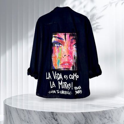 Camisa Popelina Oversize – La vida es como la mires