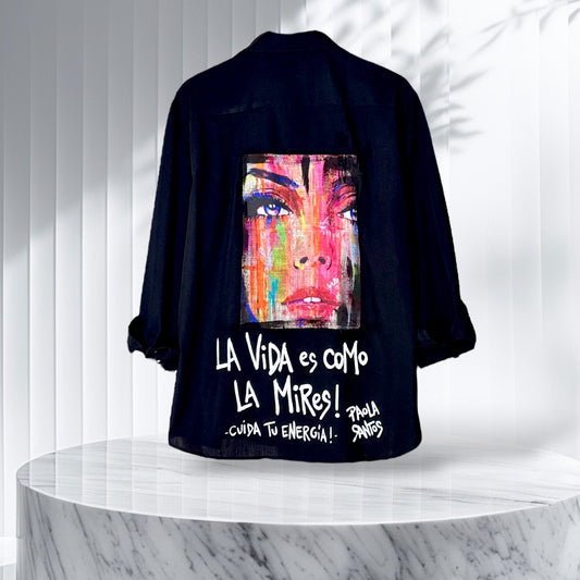 Camisa Popelina Oversize – La vida es como la mires