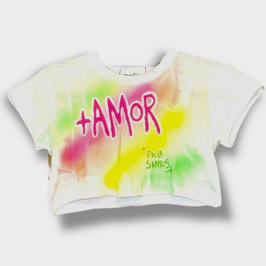 Remera Kids Cropped “+AMOR” – Edición Única