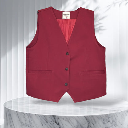 Chaleco Bordeaux Oversize – “Recordatorio: sentir y merecer calma”