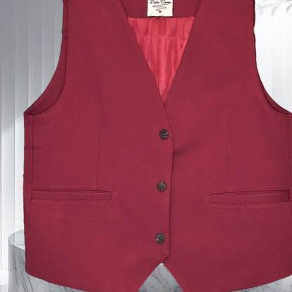 Chaleco Bordeaux Oversize – “Recordatorio: sentir y merecer calma”
