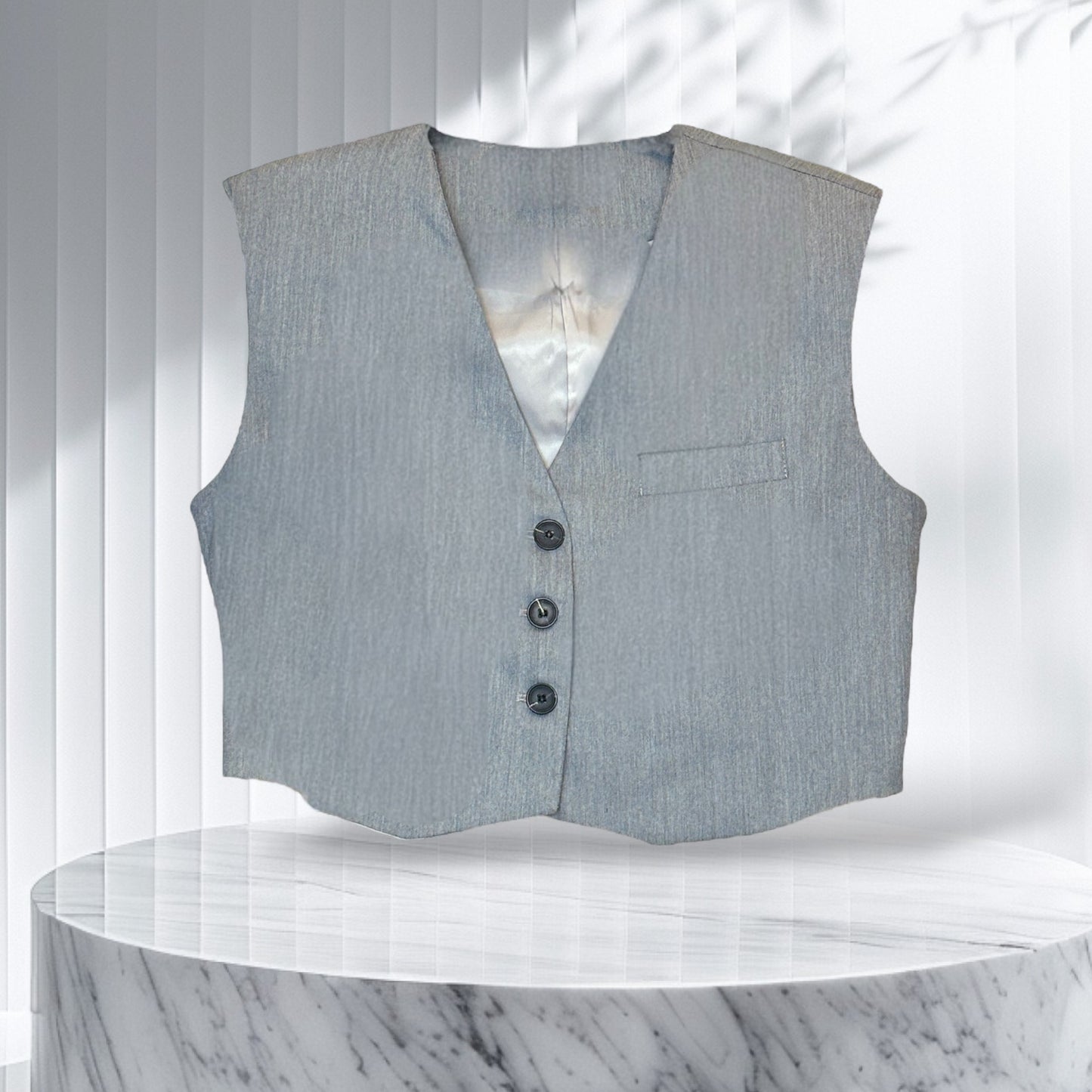 Chaleco Urbano Oversize Gris – Follow Your Fucking Dreams