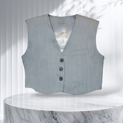Chaleco Urbano Oversize Gris – Follow Your Fucking Dreams