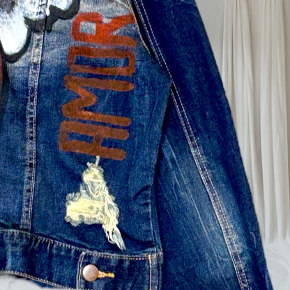 Campera intervenida “No te rindas ahora” – Paola Santos