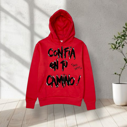 Hoodie Kids Rojo – Confía en tu camino