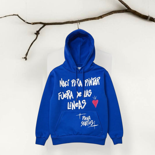 💙 Hoodie “Nací para pintar fuera de las líneas” – Kids
