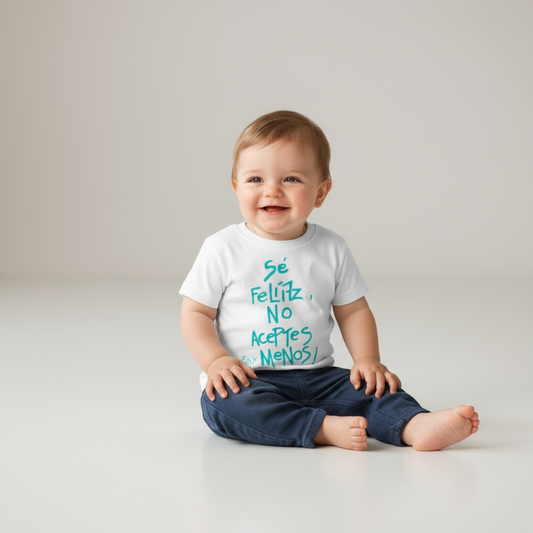 🩵 Remera “Sé feliz” – Kids