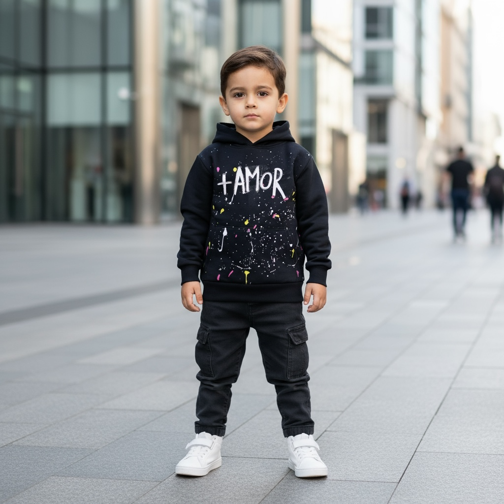 🖤 HOODIE KIDS +AMOR / NO TE COMPARES