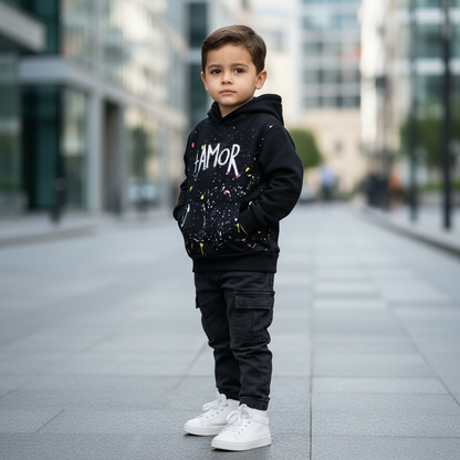 🖤 HOODIE KIDS +AMOR / NO TE COMPARES