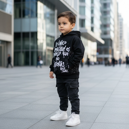 🖤 HOODIE KIDS “LO ÚNICO IMPOSIBLE”