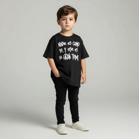 ♥️ Remera Kids “Nadie es como yo” — Mi gran poder