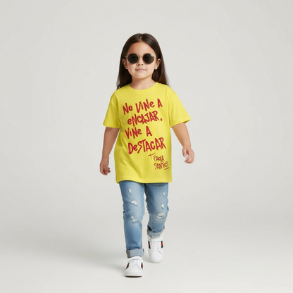 💛 Remera “No vine a encajar, vine a destacar” – Kids