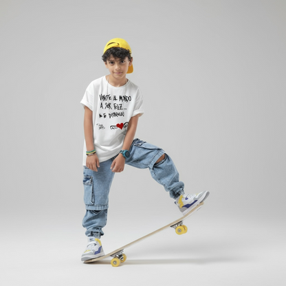 🖤 Reme “Viniste al mundo a ser feliz” — Kids Oversize