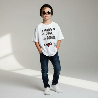 Reme “Lo importante no es correr, es avanzar” – Kids Oversize