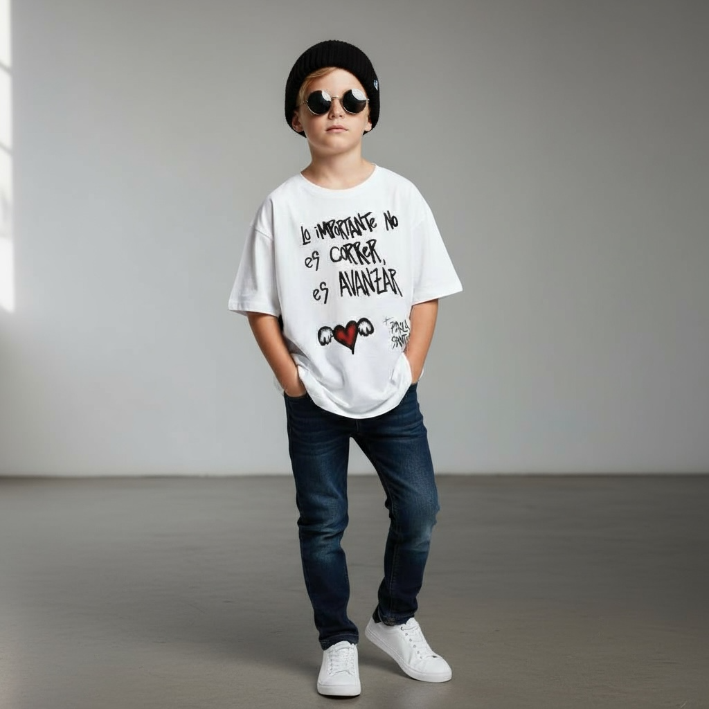 Reme “Lo importante no es correr, es avanzar” – Kids Oversize