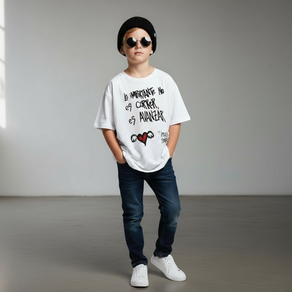 Reme “Lo importante no es correr, es avanzar” – Kids Oversize