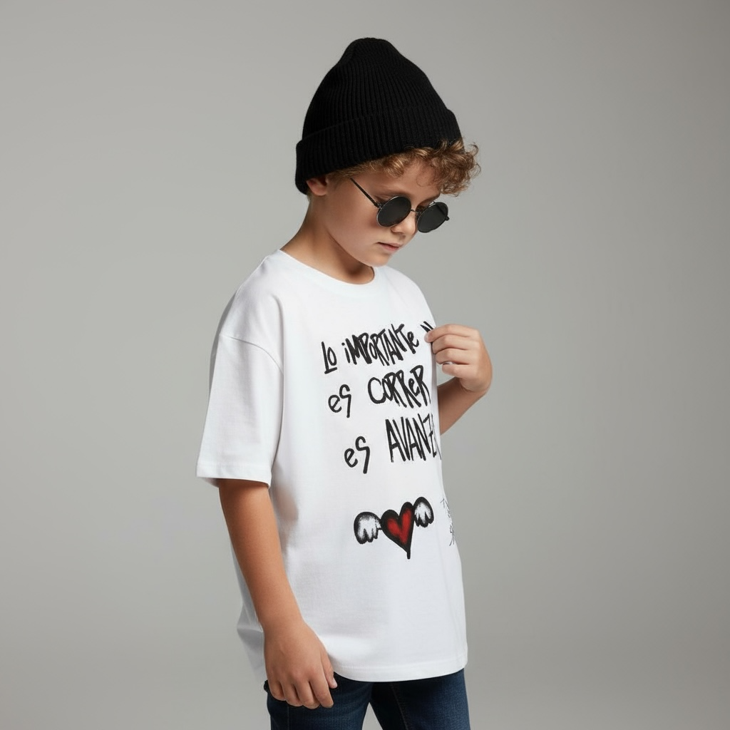 Reme “Lo importante no es correr, es avanzar” – Kids Oversize