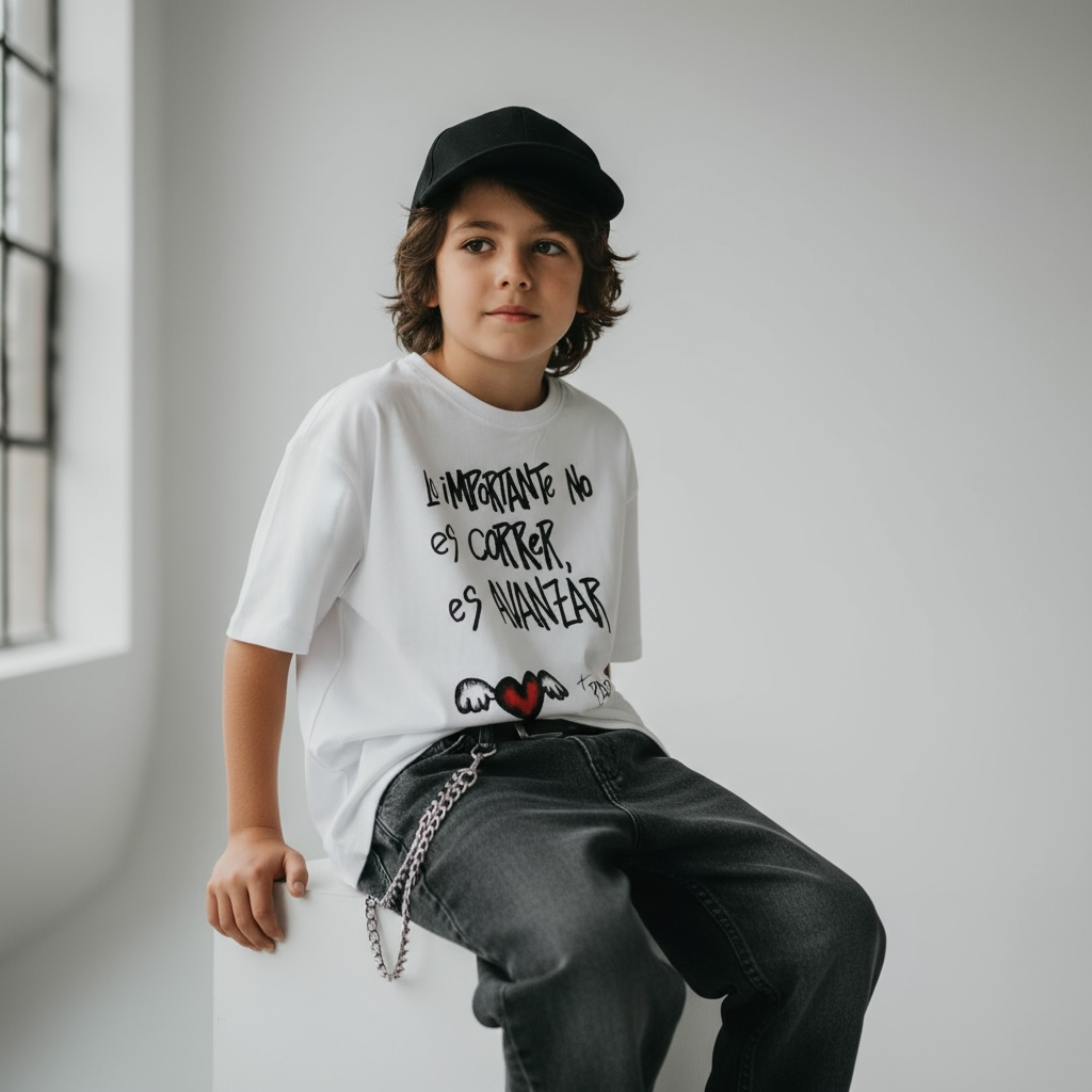 Reme “Lo importante no es correr, es avanzar” – Kids Oversize