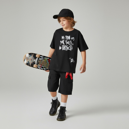 🖤 Remera Kids “Mi plan es ser feliz” – Paola Santos