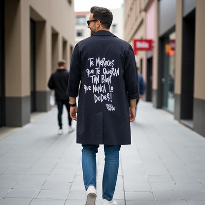 🖤 Saco urbano “Te merecés que te quieran bien” — Edición limitada Paola Santos