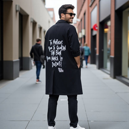 🖤 Saco urbano “Te merecés que te quieran bien” — Edición limitada Paola Santos