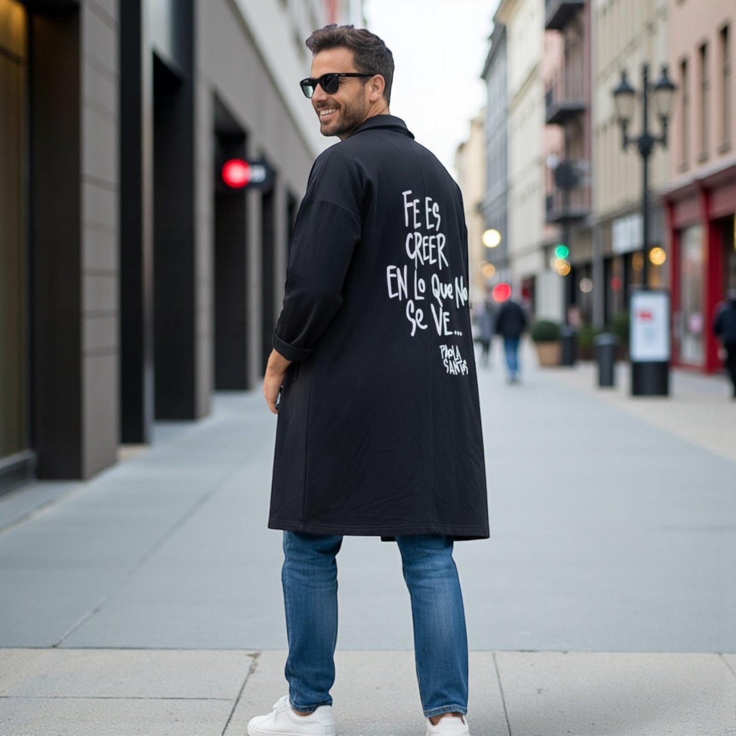 🖤 Saco urbano “Fe es creer” — Edición limitada Paola Santos