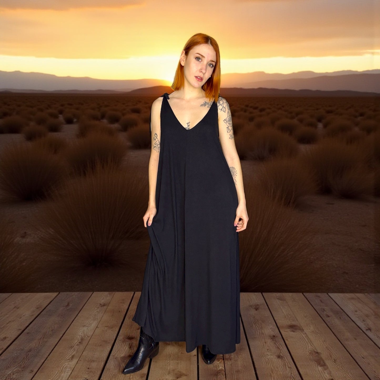 🖤 Vestido Desert – Negro