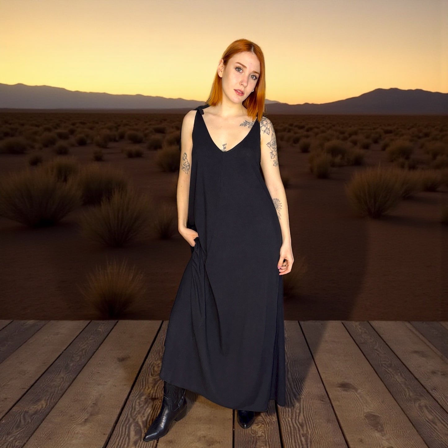 🖤 Vestido Desert – Negro