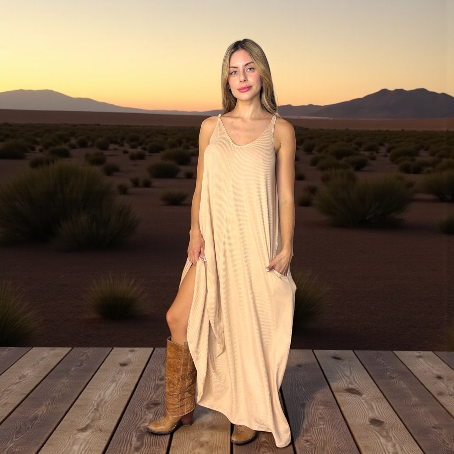 🤍 Vestido Desert – Arena