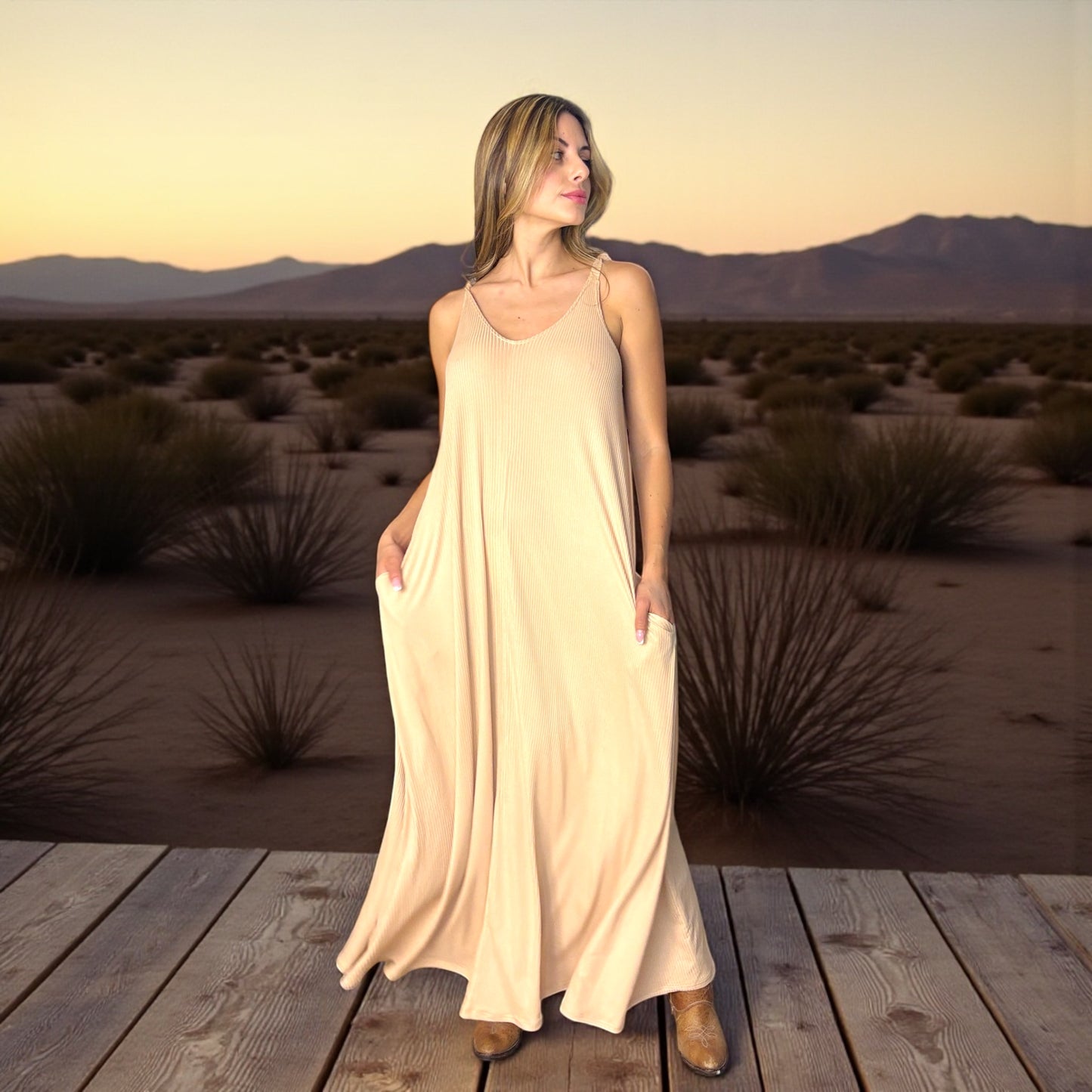 🤍 Vestido Desert – Arena