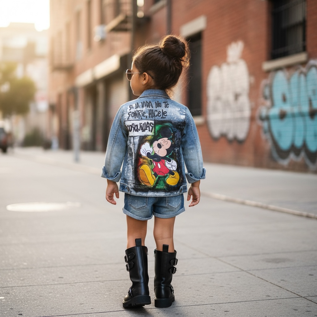 Campera Denim Kids “Hacete cosquillas” – Mickey Edition