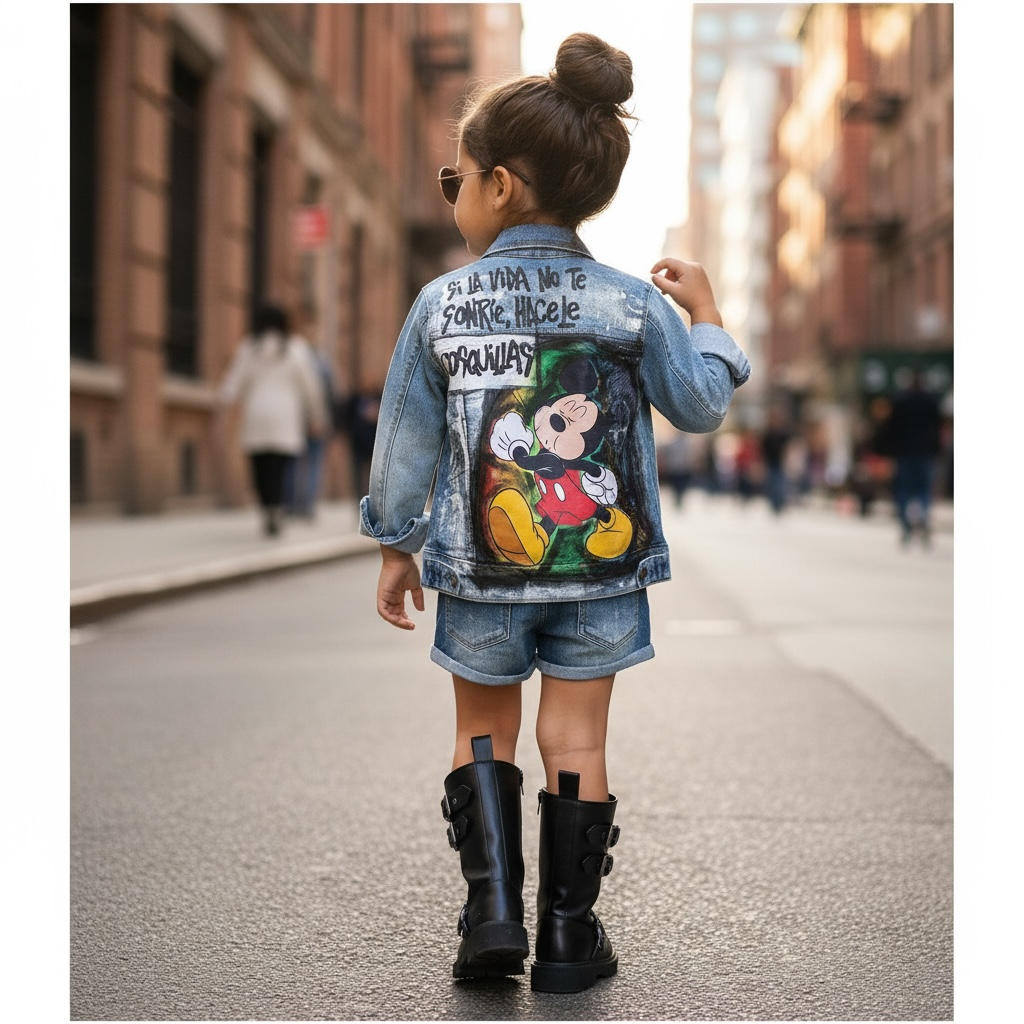 Campera Denim Kids “Hacete cosquillas” – Mickey Edition
