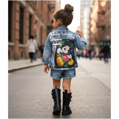 Campera Denim Kids “Hacete cosquillas” – Mickey Edition