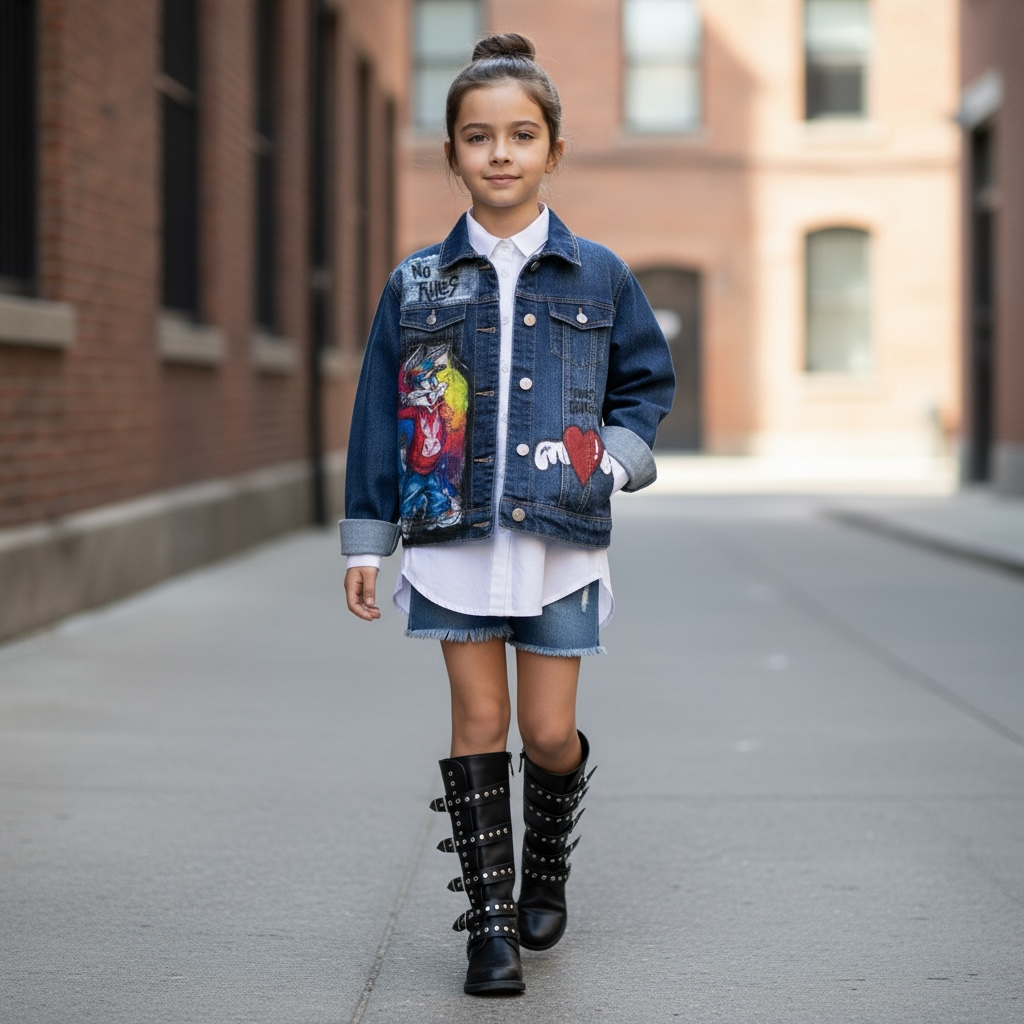 Campera Denim Kids “No Rules” – Paola Santos Kids