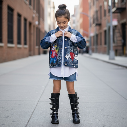 Campera Denim Kids “No Rules” – Paola Santos Kids