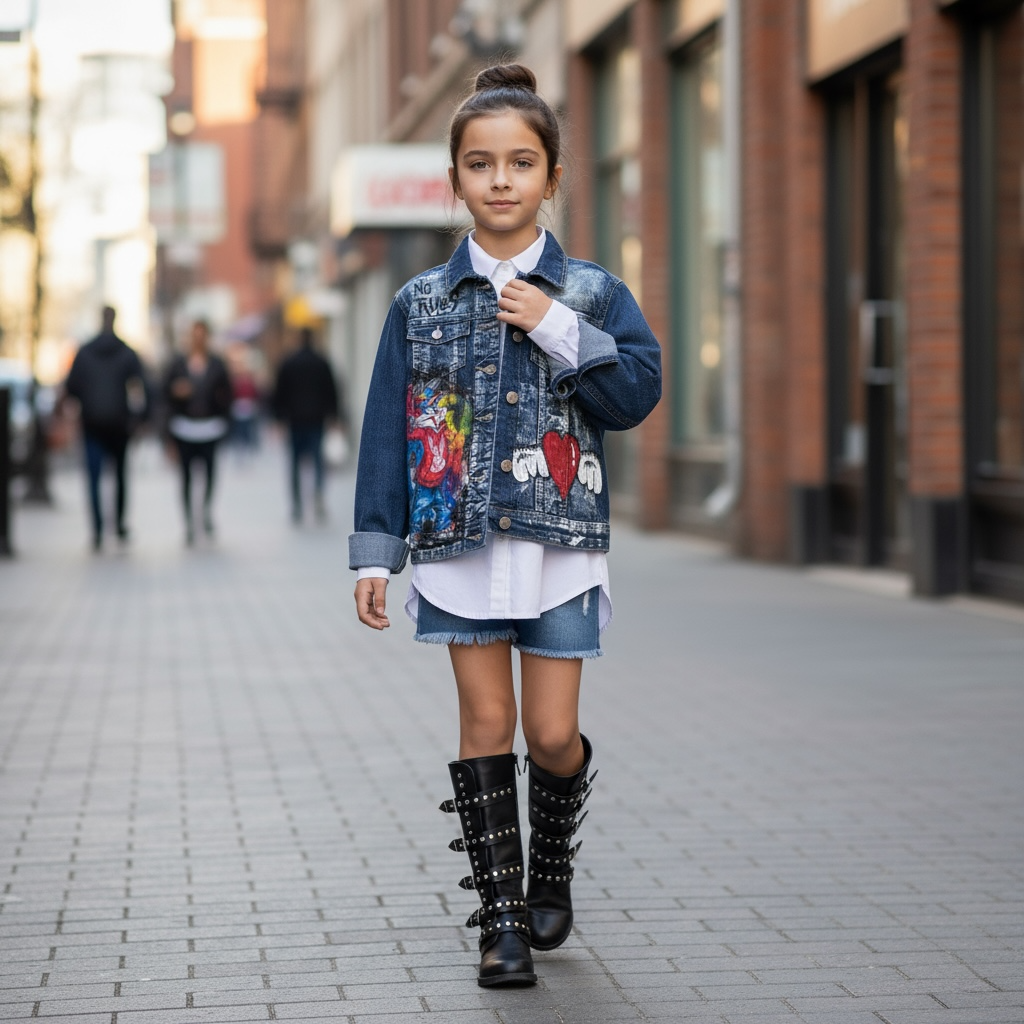 Campera Denim Kids “No Rules” – Paola Santos Kids