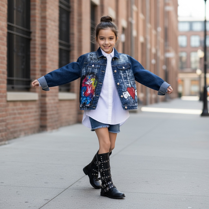 Campera Denim Kids “No Rules” – Paola Santos Kids