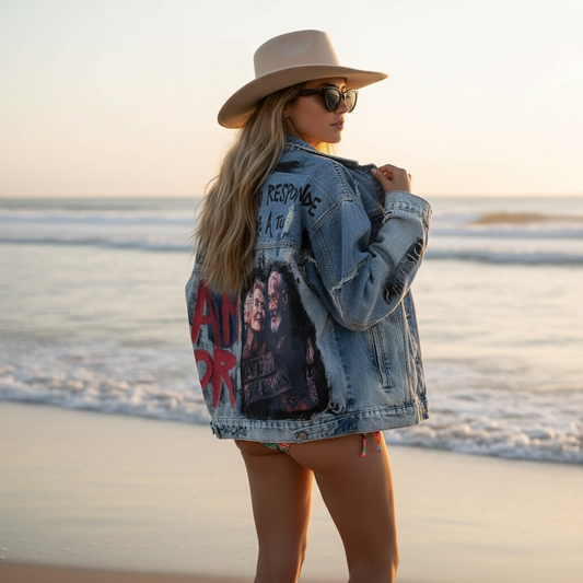 Campera intervenida “El universo responde"