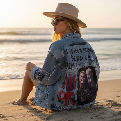 Campera intervenida “El universo responde"