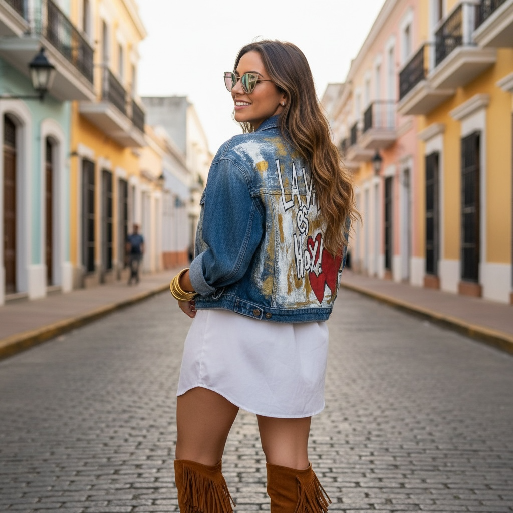 Campera Artística con Bordados y Pintura – Edición Única