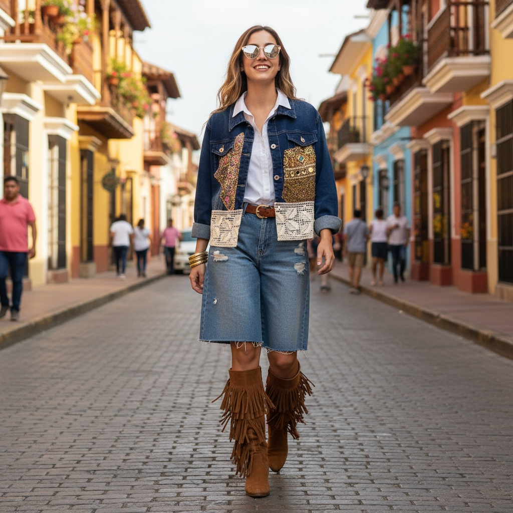 Campera Artística con Bordados y Pintura – Edición Única