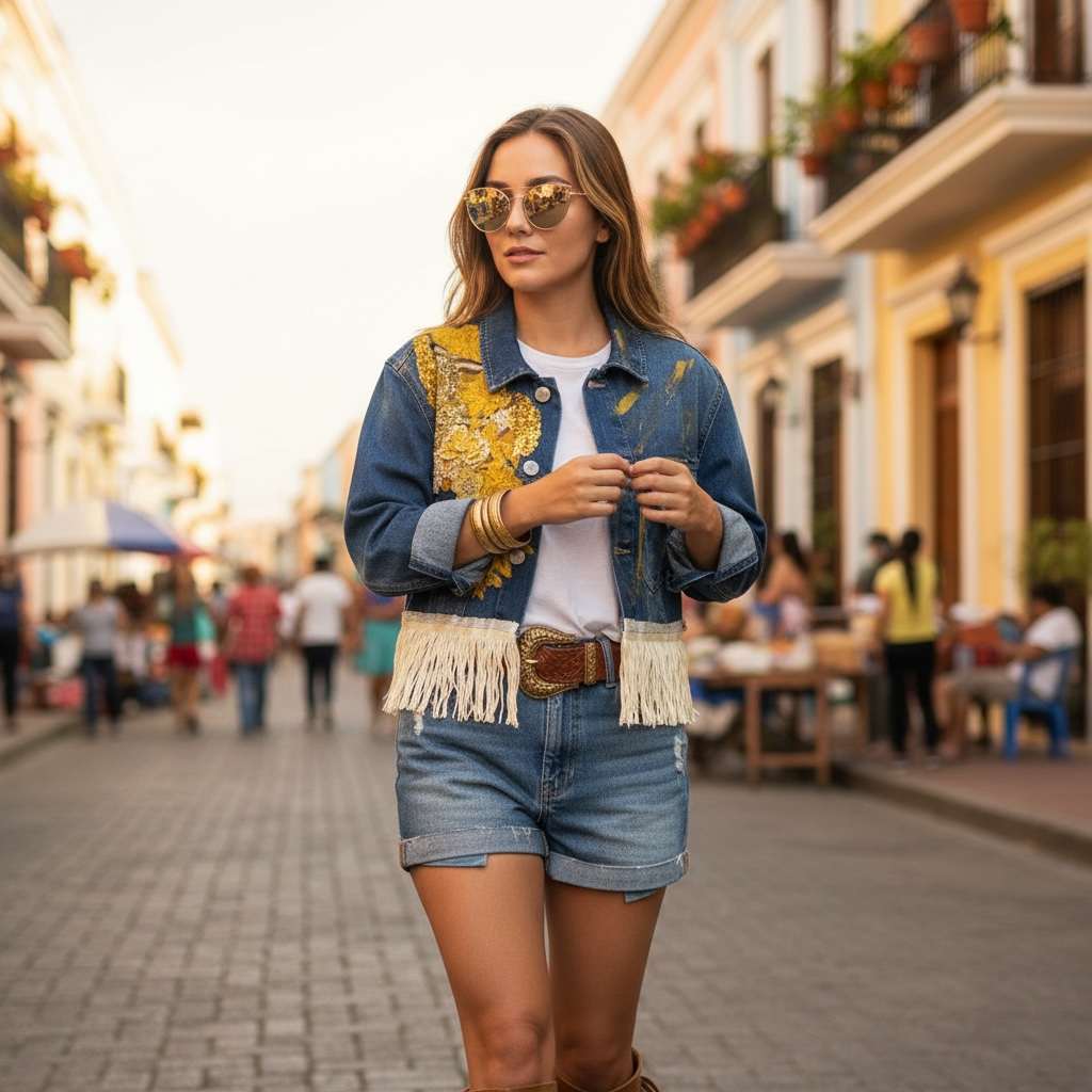 Campera Artística con Bordados y Pintura – Edición Única