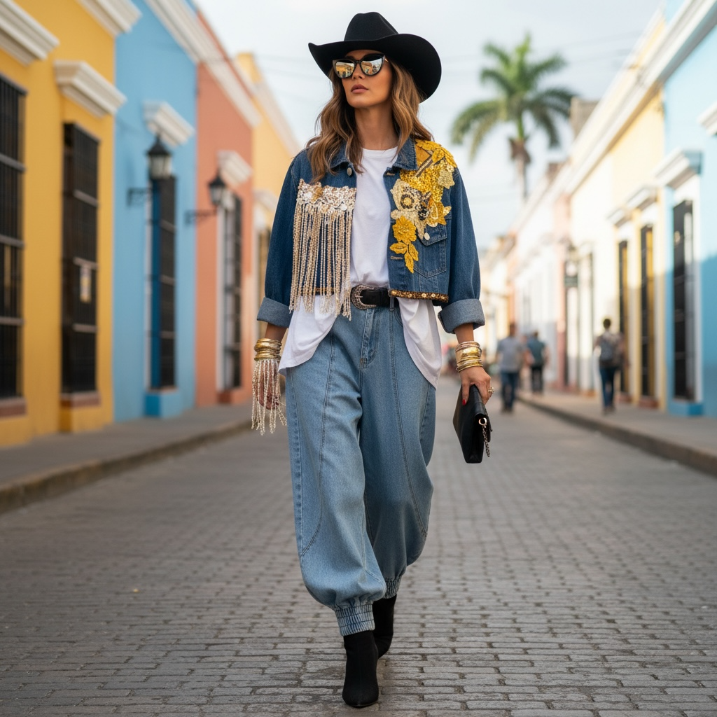 Campera Artística con Bordados y Pintura – Edición Única