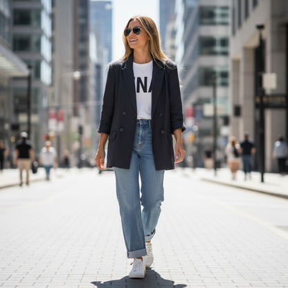 Blazer de lino Intervenido – Controlar Tu Reacción