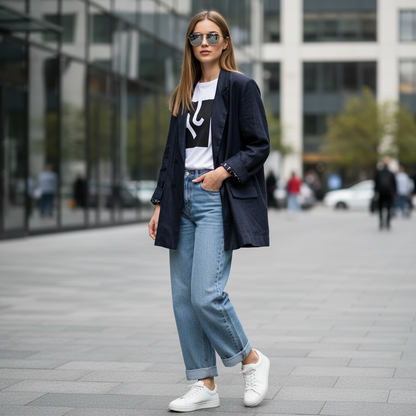 Blazer de lino Intervenido – Controlar Tu Reacción