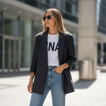 Blazer de lino Intervenido – Controlar Tu Reacción