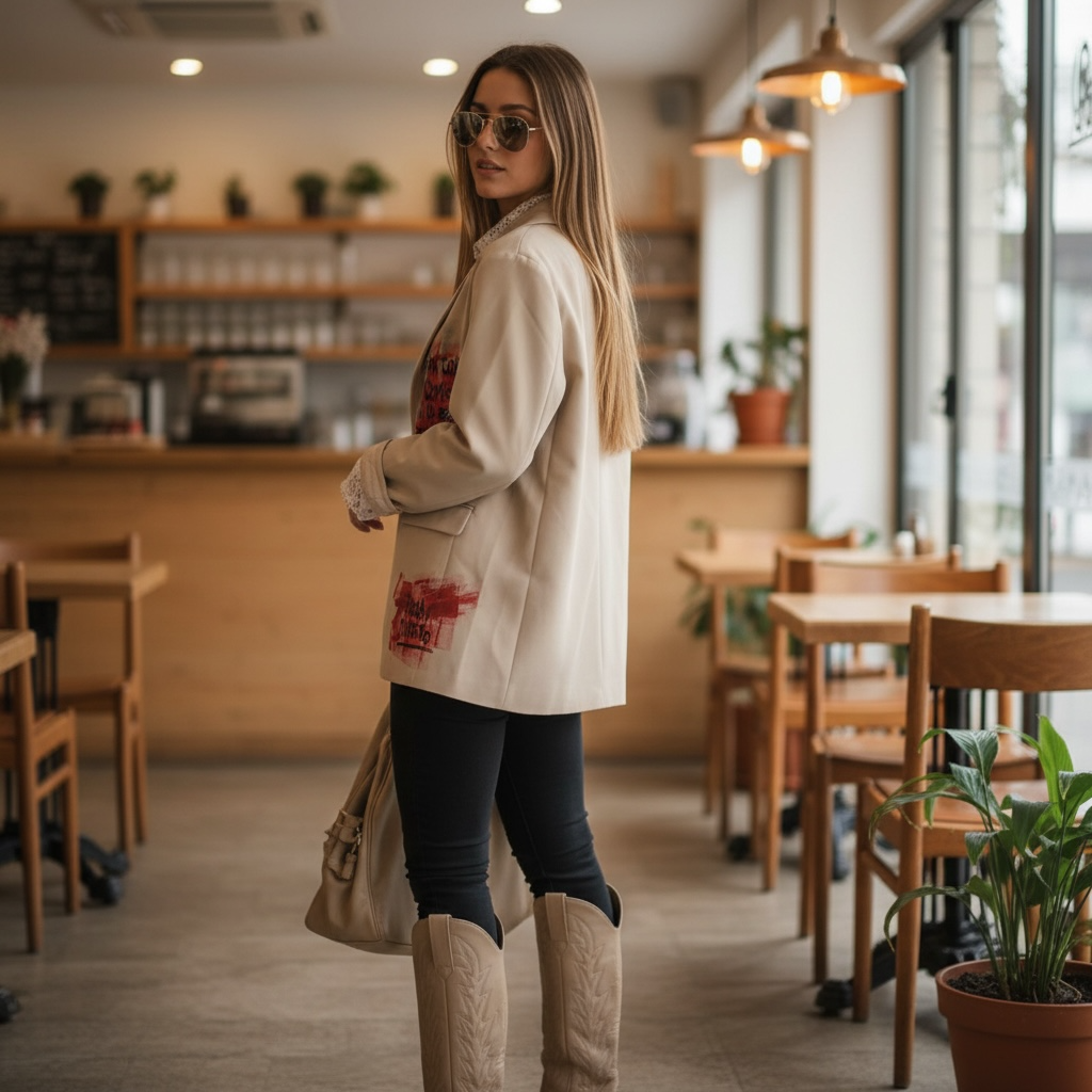 Blazer beige "La decisión de intentarlo"