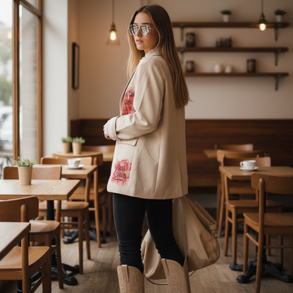 Blazer beige "La decisión de intentarlo"